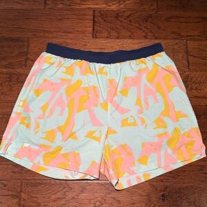 Fabletics lined shorts 5” Colorful Abstract Print
